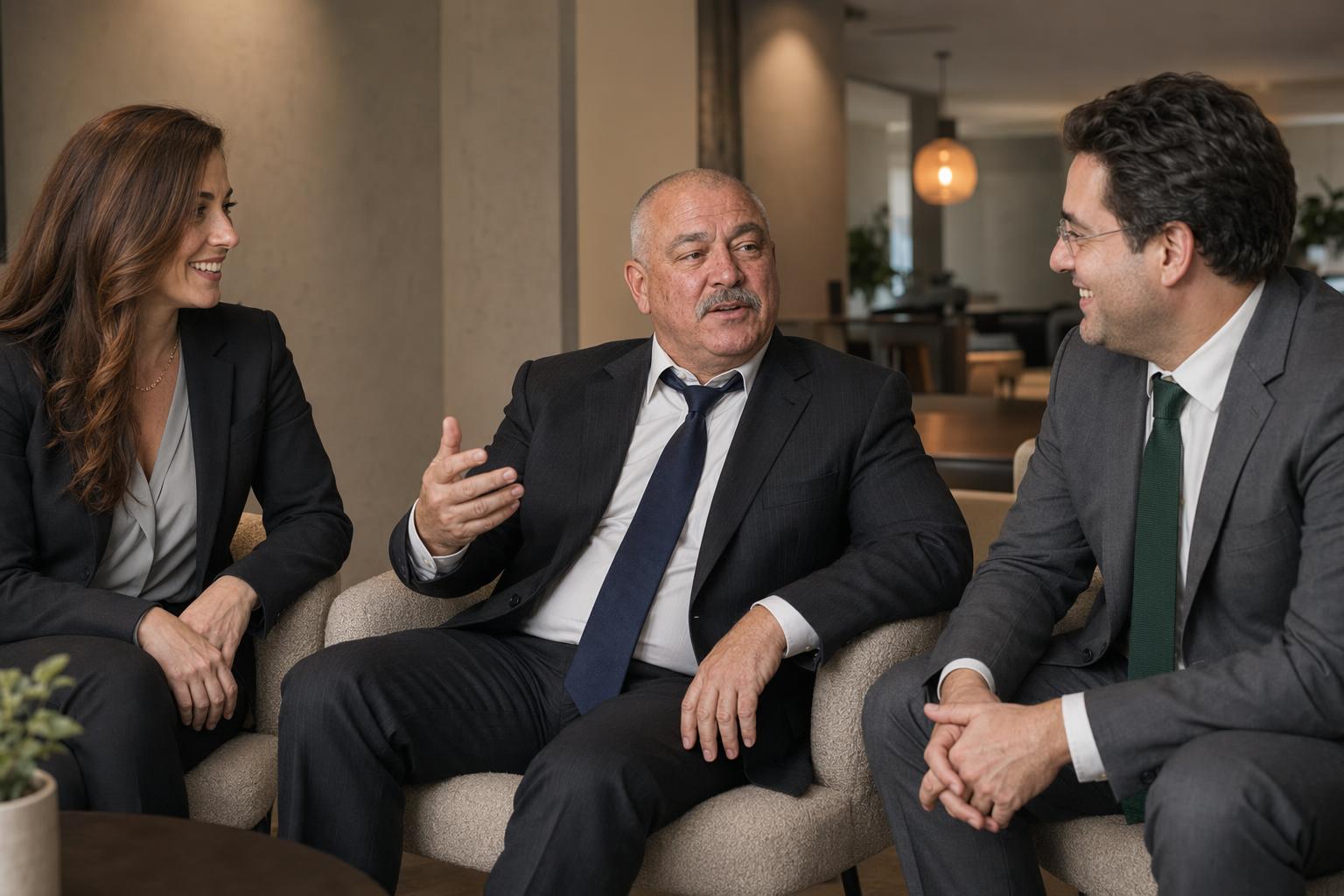 IntiLex attorneys with a client
