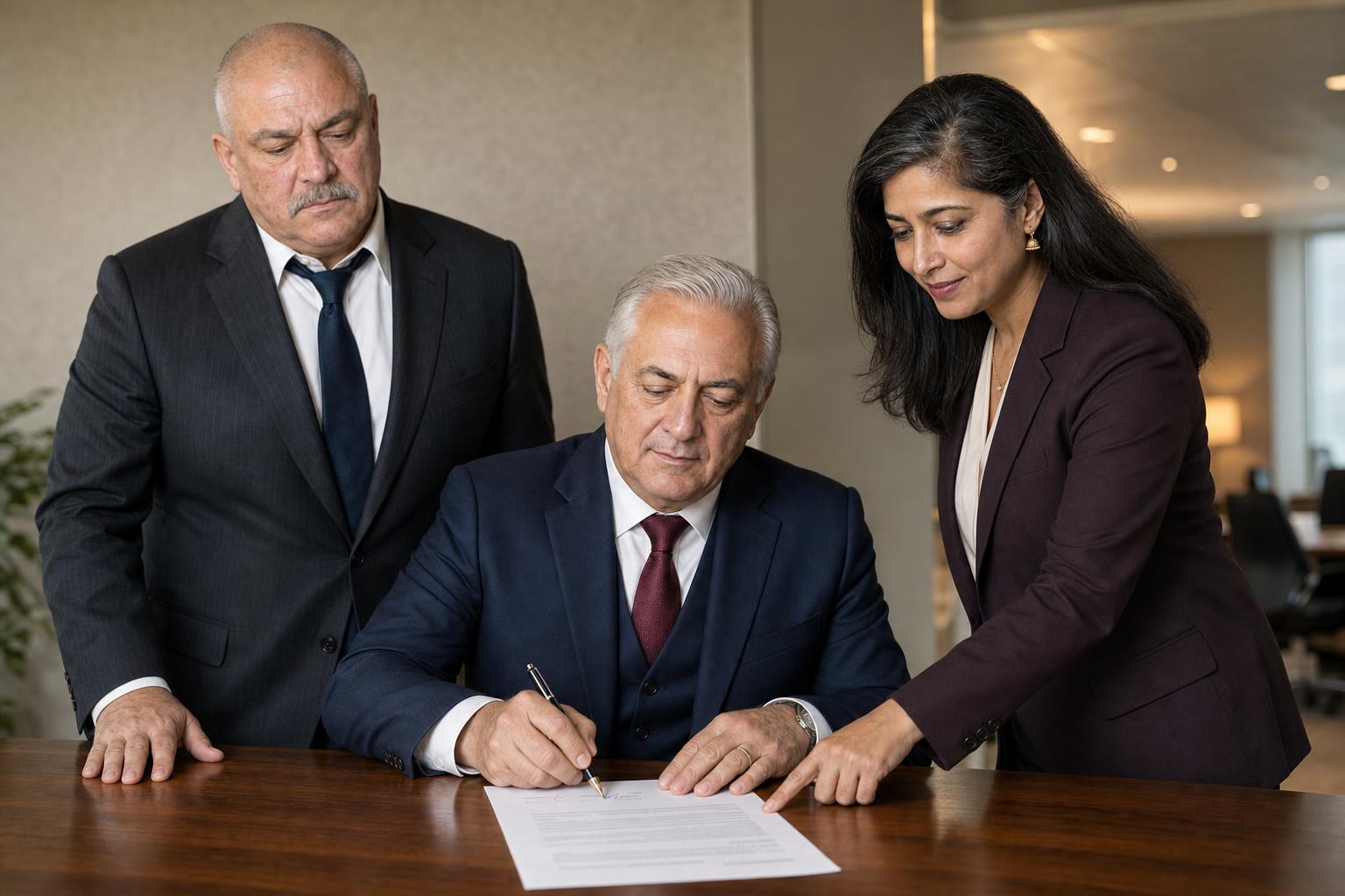 Signing documents at IntiLex