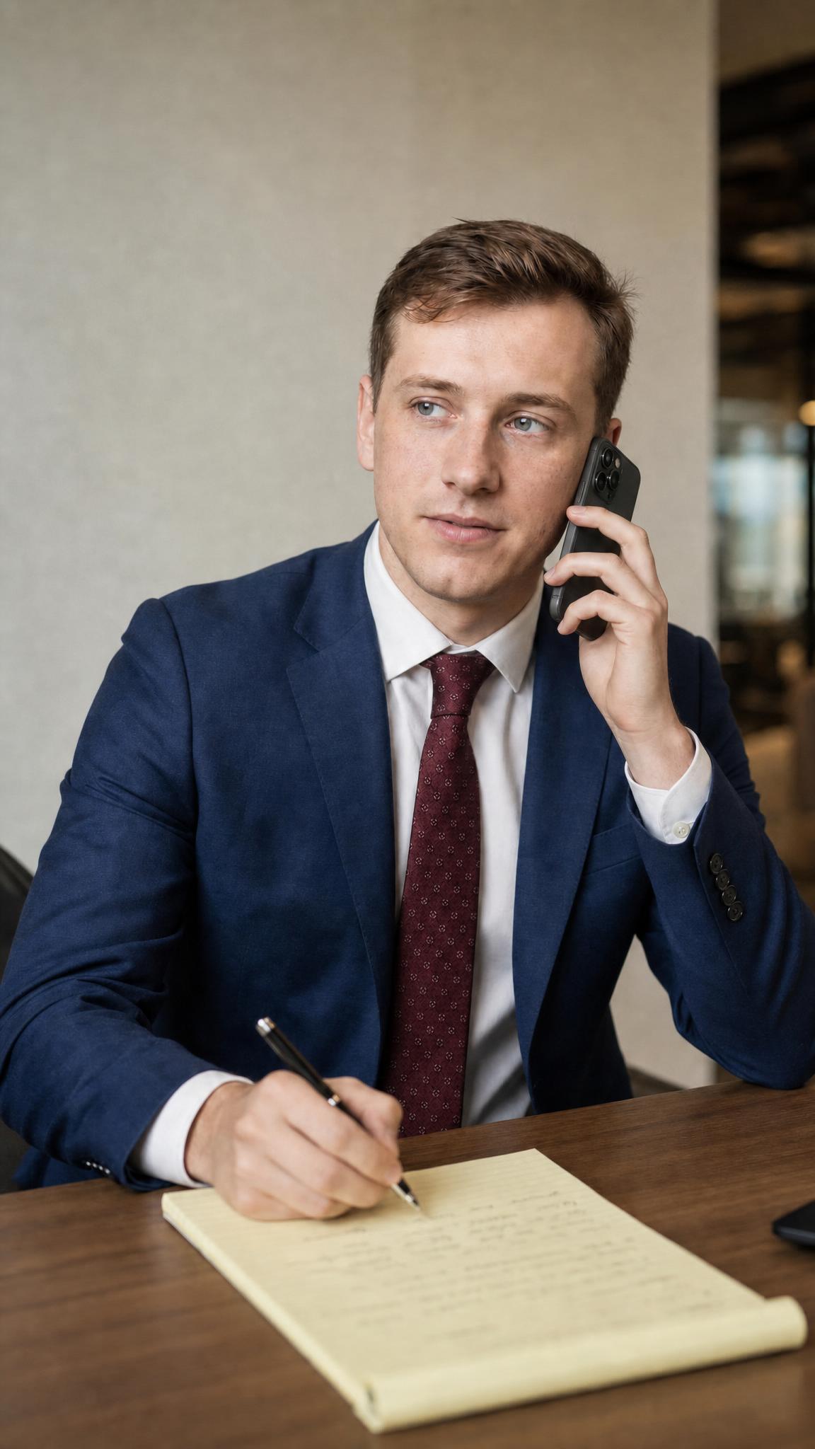 An IntiLex associate taking a client call