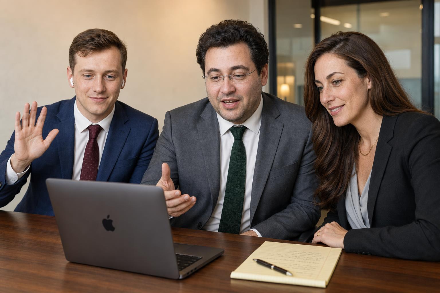 IntiLex attorneys on a client video call